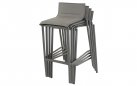 MILAZZO Stół barowy 150×75 aluminium antracyt blat HPL szary