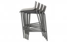 MILAZZO Stół barowy 150×75 aluminium antracyt blat HPL szary