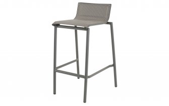 MILAZZO Stół barowy 150×75 aluminium antracyt blat HPL szary