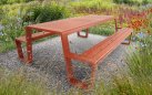Zestaw piknikowy ogrodowy ESTILO z aluminium  w kolorze czerwonym