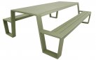Zestaw piknikowy ogrodowy ESTILO z aluminium  w kolorze zielonym.