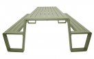 Zestaw piknikowy ogrodowy ESTILO z aluminium  w kolorze zielonym.
