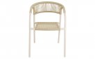 Krzesło ogrodowe sztaplowane NAGANO lina polipropylenowa beżowe