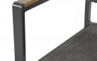 Krzesło ogrodowe sztaplowane AREZZO tekstylina szara aluminium antracyt 