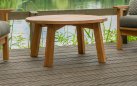 Stolik ogrodowy okrągły LOUNG teak naturalny Ø80×40 cm