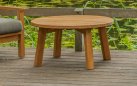 Stolik ogrodowy okrągły LOUNG teak naturalny Ø80×40 cm