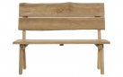 Ławka ogrodowa BOOMS teak rustykalna 2‑osobowa 130×63×100 cm