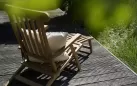 Fotel ogrodowy LOUNG teak klasy C z podnóżkiem 148×60×90 cm