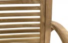 Ławka ogrodowa STRIPE teak 2‑osobowa 142 cm z podłokietnikami