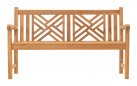 Ławka ogrodowa CROSS 150 z drewna tekowego z podłokietnikami.