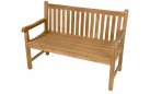 Ławka ogrodowa z drewna tekowego 130 cm