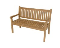 Ławka ogrodowa CEFALU o szerokości 130 cm, z drewna tekowego