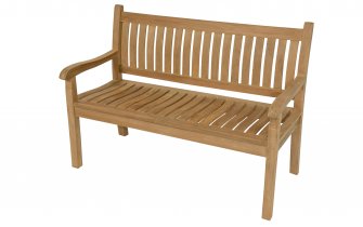 Ławka ogrodowa CEFALU o szerokości 150  cm z drewna tekowego