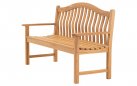 Ławka, ogrodowa, ergonomicznym kształcie ERGO i szerokości 158 cm z drewna tekowego