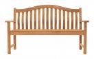 Ławka, ogrodowa, ergonomicznym kształcie ERGO i szerokości 158 cm z drewna tekowego