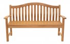 Ławka, ogrodowa, ergonomicznym kształcie ERGO i szerokości 158 cm z drewna tekowego