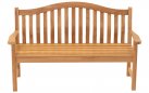 Ławka, ogrodowa, ergonomicznym kształcie ERGO i szerokości 158 cm z drewna tekowego