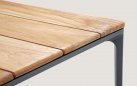 Aluminiowy stół ogrodowy BAHAMAS z blatem z drewna teak w kolorze podstawy antracyt