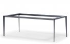 Aluminiowy stół ogrodowy BAHAMAS z blatem z drewna teak w kolorze podstawy antracyt