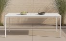 Biały stół ogrodowy 220 x 100 cm w całości wykonany z aluminium bahamas