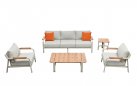 Szarobeżowy zestaw ogrodowy aluminiowy wypoczynkowy sofa 3os.VISCONTI Higold
