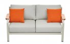 Szarobeżowa sofa ogrodowa 2-osobowa aluminiowa wypoczynkowa VISCONTI Higoldst line.