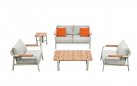Szarobeżowy zestaw ogrodowy aluminiowy wypoczynkowy sofa 2os.VISCONTI Higoldst line.