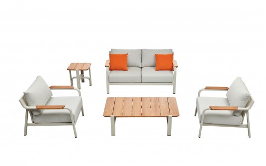 Szarobeżowy zestaw ogrodowy aluminiowy wypoczynkowy sofa 2os.VISCONTI Higoldst line. Szarobeżowy zestaw ogrodowy aluminiowy wypoczynkowy sofa 2os.VISCONTI Higoldst line.