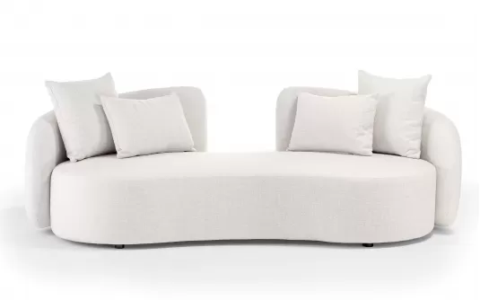 Dwuosobowa sofa ogrodowa z beżowymi obiciem olefin o szerokości sofy trzyosobowej COSY Dwuosobowa sofa ogrodowa z beżowymi obiciem olefin o szerokości sofy trzyosobowej COSY