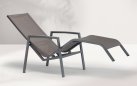 Profilowany leżak aluminiowy ogrodowy CANCUN z siedziskiem z tekstylny