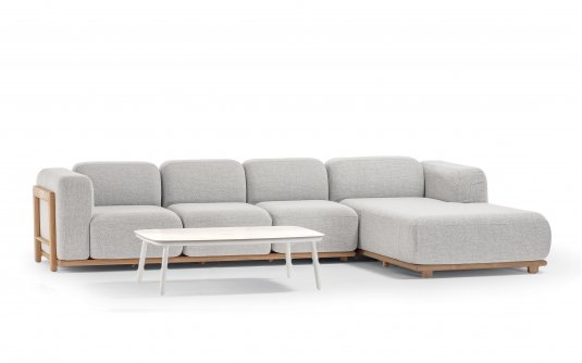 Luksusowa sofa wypoczynkowa na taras RULE z szezlongiem Luksusowa sofa wypoczynkowa na taras RULE z szezlongiem