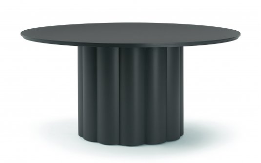 Grafitowy okrągły stół ogrodowy aluminiowy Ø155 cm BARBUDA Grafitowy okrągły stół ogrodowy aluminiowy Ø155 cm BARBUDA