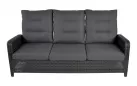 Sofa ogrodowa trzyosobowa z technorattanu z pochylanymi oparciami SOHO