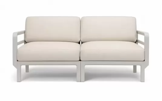 Dwuosobowa sofa ogrodowa modułowa z polipropylenu máximo nardi jasnoszara