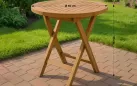 Okrągły stolik z drewna teak średnica 50 cm marao