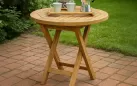 Okrągły stolik z drewna teak średnica 50 cm marao