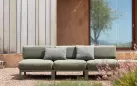 Modułowy nowoczesny narożnik ogrodowy máximo nardi cactus poduszki Timo Sunbrella