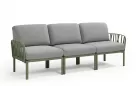 Trzyosobowa sofa ogrodowa komodo kolor agave z poduszkami Olefin