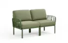 Sofa dwuosobowa modułowa z polipropylenu komodo nardi z poduszkami subrella
