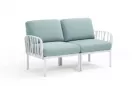 Sofa dwuosobowa modułowa z polipropylenu komodo nardi z poduszkami subrella