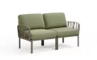 Sofa dwuosobowa modułowa z polipropylenu komodo nardi z poduszkami subrella