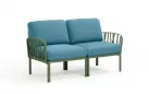 Sofa dwuosobowa modułowa z polipropylenu komodo nardi z poduszkami subrella