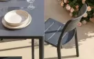 Antracyt stół ogrodowy aluminiowy z blatem hpl 140x80 pijave nardi