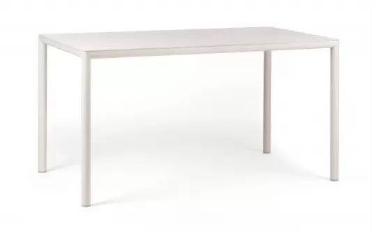 Beżowy stół ogrodowy aluminiowy z blatem hpl 140x80 pijave nardi Beżowy stół ogrodowy aluminiowy z blatem hpl 140x80 pijave nardi
