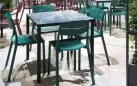 Antracyt stół ogrodowy aluminiowy z blatem hpl 140x80 pijave nardi