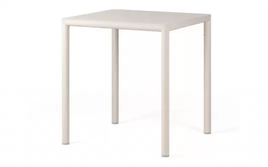 Bezowy stół ogrodowy aluminiowy z blatem hpl 70x70 pijave nardi Bezowy stół ogrodowy aluminiowy z blatem hpl 70x70 pijave nardi