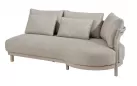 3 osobowa sofa beżowa aluminiowa z szezlongiem mykonos 4so