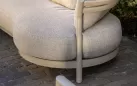 Szeroka sofa ogrodowa modułowa aluminiowa beżowa mykonos 4so