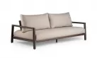 Sofa leżanka ogrodowa z przestawnym oparciem aluminiowa oasis kolor kawa