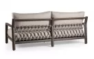 Ciemno kawowa aluminiowa sofa ogrodowa wypoczynkowa na taras OASIS